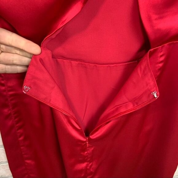 NWT J.O.A Red Satin  Dress - Picture 7 of 8